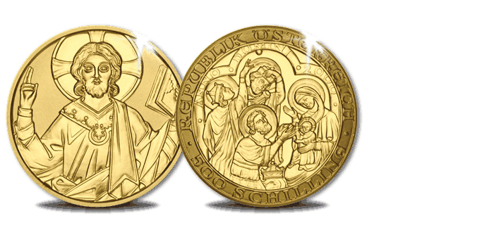 500 schilling, Jézus születése, arany, 2000