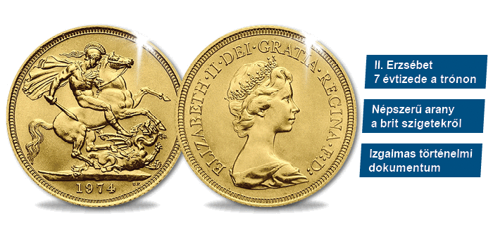 1 sovereign, II. Erzsébet, Nagy-Britannia, 1974-84