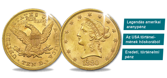 10 dollár, Szabadság istennő, USA, 1866-1907