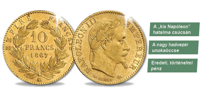 10 frank, III. Napóleon, 1861-1868, Franciaország 