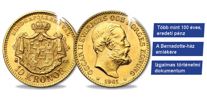 10 korona, II. Oszkár, 1873-1901, Svédország