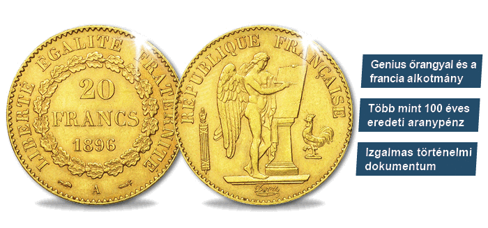 20 frank, Genius őrangyal, 1871-1898, Franciaország