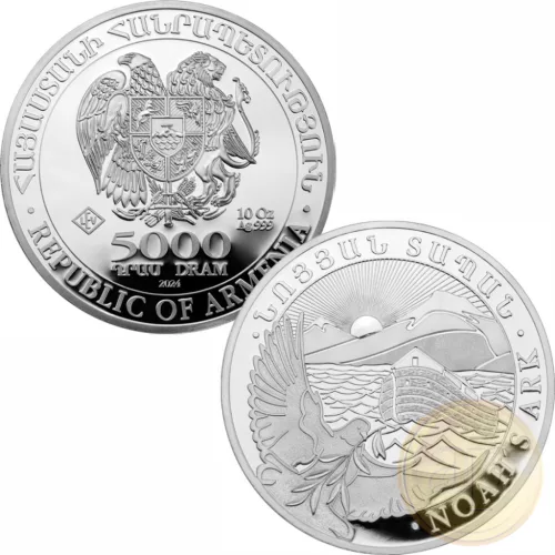 Egy darab 10 unciás vagy két darab 5 unciás Ag 999 tisztaságú érme