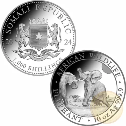 Egy darab 10 unciás vagy két darab 5 unciás Ag 999 tisztaságú érme