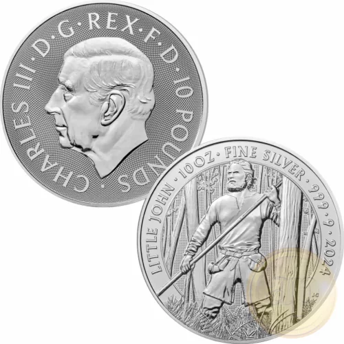 Egy darab 10 unciás vagy két darab 5 unciás Ag 999 tisztaságú érme