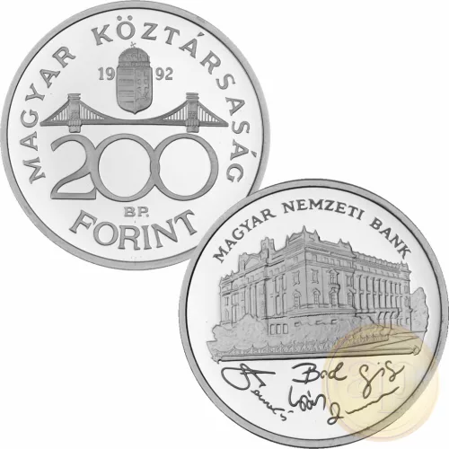 20 darab ezüst 200 Ft érme - MNB, Deák Ferenc vegyesen -  együtt 120 gramm színezüst (Ag500, az ár egy érme ára)