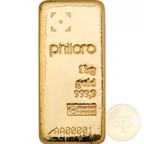 Befektetési aranyrúd, 1000 gramm, 999,9 ezrelék (Heimerle, C.Hafner és Valcambi stb.)