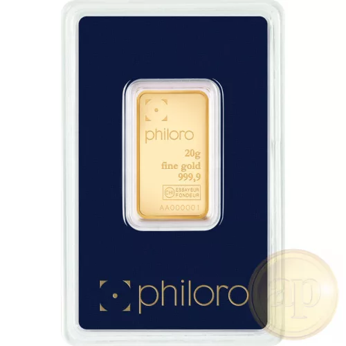 Befektetési aranyrúd, 20 gramm, 999,9 ezrelék (Heimerle, C.Hafner és Valcambi stb.)