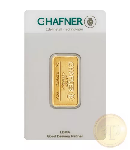 Befektetési aranyrúd, 5 gramm, 999,9 ezrelék (Heimerle, C.Hafner és Valcambi stb.)