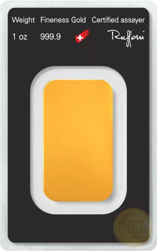 Befektetési aranyrúd, 1 uncia (31,1 gramm), 999,9 ezrelék (Argor-Heraeus)