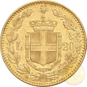 Olaszország - 20 líra, I. Umberto, 1879-1897