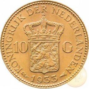 Hollandia - 10 gulden, Wilhelmina, 1911-1933