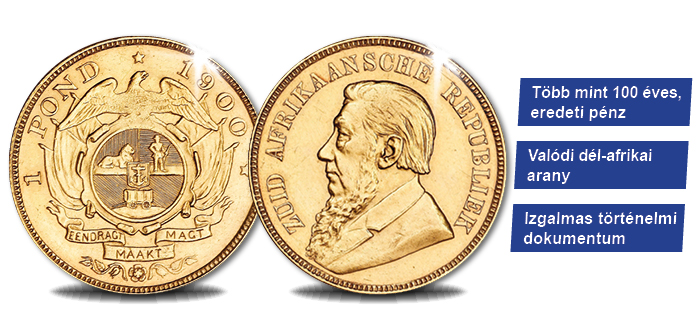 1 pond, Paul  Kruger, Transvaal Köztársaság, 1892-1900