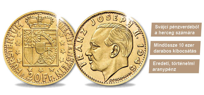 20 frank, Liechtenstein, 1946