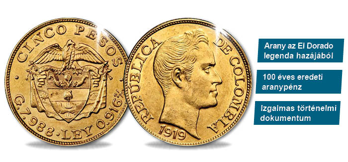 5 peso, Kolumbia, 1919-1924