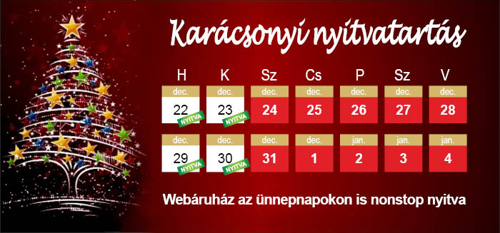 Karácsonyi nyitvatartás
